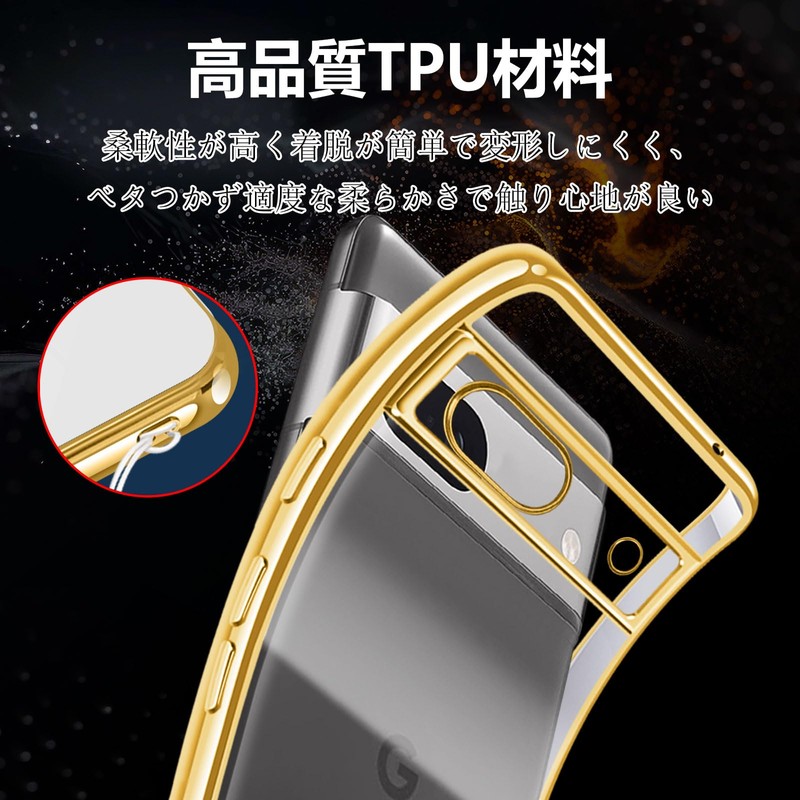 MiaoKeDa Google Pixel8A Case, Clear, Shockproof, Transparent TPU Bumper, Lightweight,