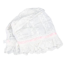 TOVINANNA Winter Bonnet Hat Cotton Warm Hat for Sun Protection Bonnet with Ruffled Edge Soft Breathable for Months White