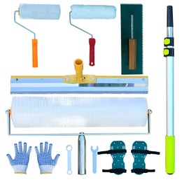 Self Leveling Concrete Epoxy Floor Kit Spiked Roller for Self Leveling Epoxy Squeegee Garage Hard Floor Reconstruction Tool