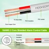 MOOKEERF 18 AWG 2 Conductor Stranded Shielded Plenum Cable 100FT