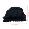 aoozleny Swimming Cap Quick Drying Ruffled Edge Black Swimming Cap