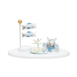 A-ITEM 2-545 Torisai Helmet and Carp Streamer with Handy Mop Ryukodo Tabletop, Compact, Stylish, Carp Streamer, Children's Day, Helmet, Headpiece, Indoor Decoration, Tango Festival, Pastel, May,