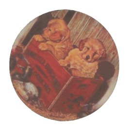 Budweiser Brewing Company - Beer Coaster - Puppies in Box