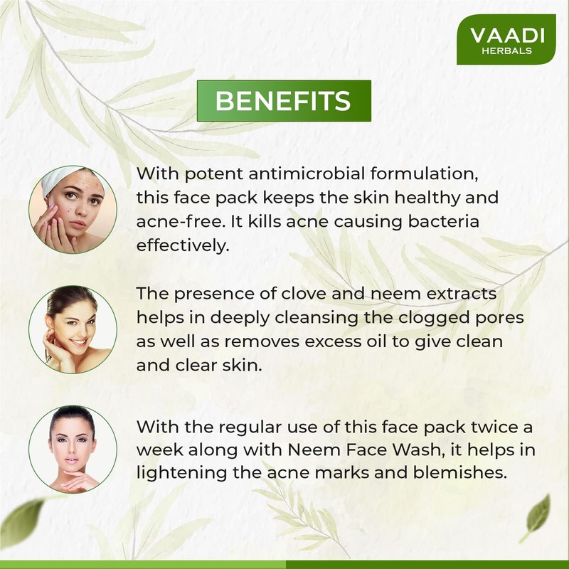 Anti-Acne Neem Face Pack with Clove & Turmeric (120 gms)