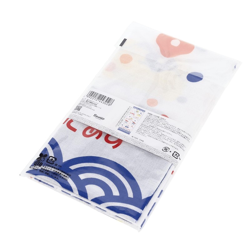 Marushin 3825019300 Tenugui Sanrio Characters Everyone and Sushi