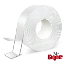 Cinta Nano Tape Doble Cara Mr Tape Adhesiva Trasparente 3mts 1cm 1mm Lavable A Prueba de Agua NTP-001                                                 