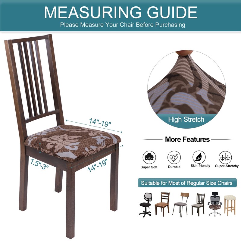 SearchI Seat Covers for Dining Room Chairs Stretch Printed Chair