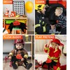 DolliBu Black Spider Firefighter Stuffed Animal with Name Personalization -