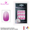 False Nail Bling Art Magenta Gel Ombre Oval 24 False