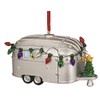 Light Up Silver Camper Christmas Holiday Ornament