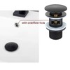 Dolinvo Drain Fitting Sink with Overflow Black Matt Universal Pop