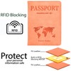 Passport Holder for Travel, RFID Blocking Passport Wallet, PU Leather
