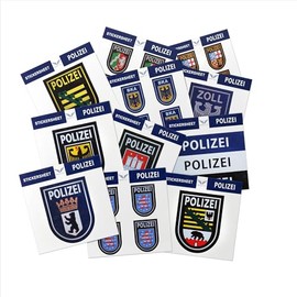 Patch Force - Police Sticker Berlin Police - For Children, Policemen and Collectors to Stick on Bicycle, Bobby Car, School Cone, Car, Drinking Bottle, Clipboard