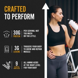 RISE311 Dark Chocolate Protein Powder for Women & Men, Easy to Digest, Smooth & Creamy Dark Chocolate Plant Based Protein Powder Supports Overall Well-Being, 15 Servings (30g per Serving)