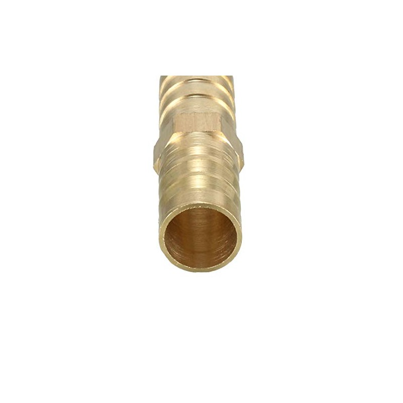sourcing map 12mm Brass Barb Hose Fitting Straight Connector Coupler