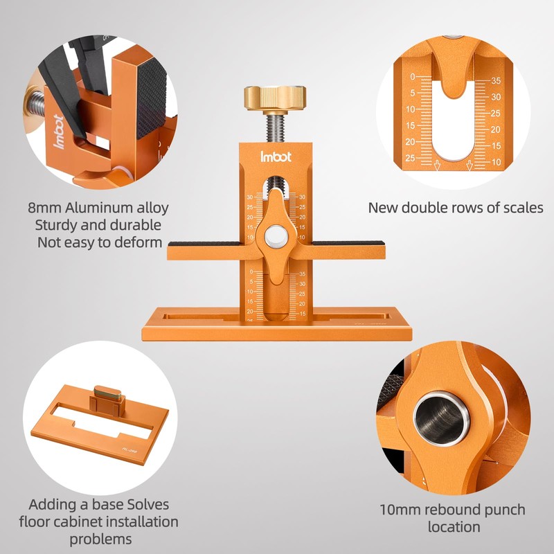 Imbot Cabinet Door Mounting Jig &With Base 3-In-1 Cabinet Door