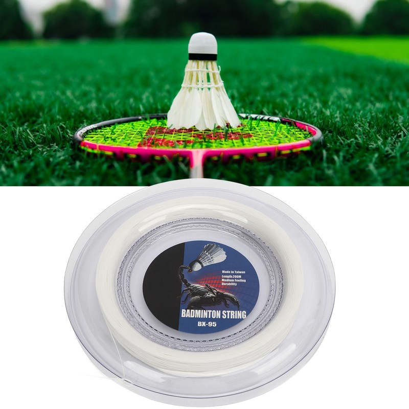 POWERTI Badminton Racquet String High Elasticity Wear Resistant Resin Fibre
