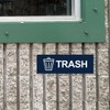 Basic Trash Sign (Black) - Medium 2 Pack