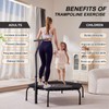leikefitness Professional Gym Workout 50" Fitness Trampoline Cardio Trainer Exercise