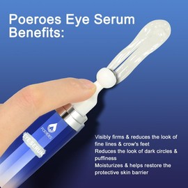 POEROES  Caffeine Eye Serum and Eye Cream Roller Eliminates Dark Circles and Puffiness, Reduces Wrinkles and Fine Lines, and Eliminates Puffiness 360¬∞Massage Ball for a Comfortable Skincare Experience