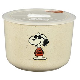 Snoopy SN981-47 Rice Refrigerator Storage No Wrap Needed Hygienic Large Capacity Range Stocker L Diameter 5.1 x Height 3.9 inches (800 ml) One Touch High Sealed Storage Container, Range Available,