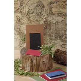 Clairefontaine - Ref 795405C - Age Bag Clothbound Notebook (192 Pages) - A5 Size, Plain Rulings, 90gsm Brushed Vellum Paper - Grey Leather Effect Cover