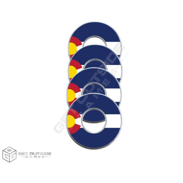 Get Outside Games 4 Colorado Flag VVashers™ - Washer Toss/Washer