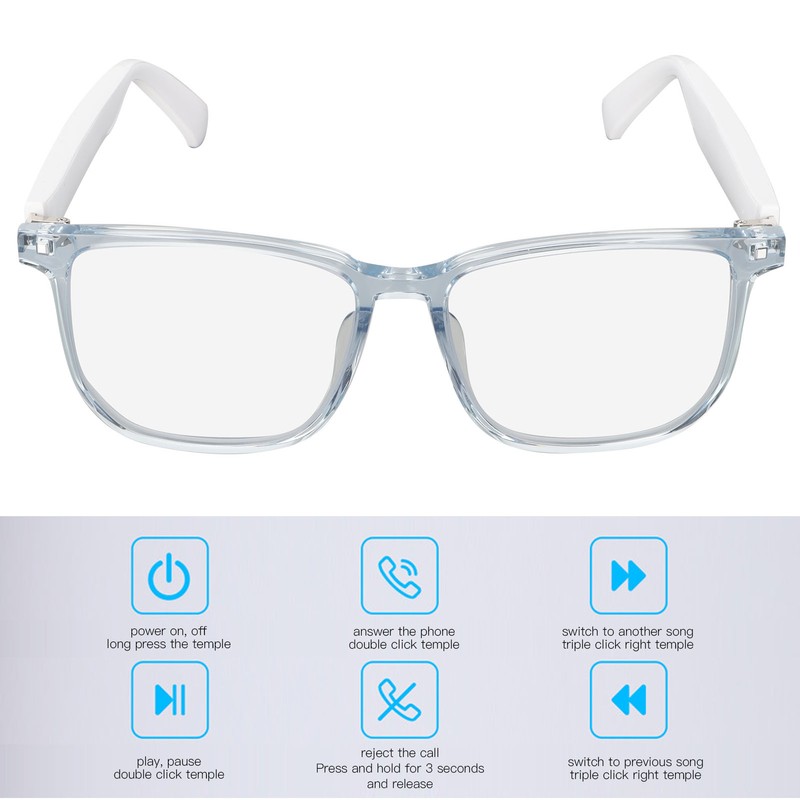 Wireless Sunglasses IP65 Waterproof Touch Control Wireless Music Glasses with