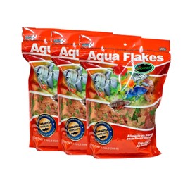 BIOMAA Aqua Flakes 1.10 LB / 500 g, Paquete con Tres Piezas