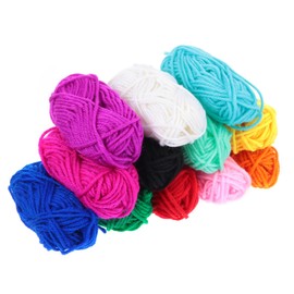 Hohopeti 12 Rolls Acrylic Yarn Colors Medium Weight DIY Wool for Knitting Crocheting and Craft Projects for Accessories and Home Decor