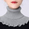 Knitted Collar Scarves for Women Detachable Fake High Collar Scarves