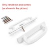 DECEBALUS 3-15/16" H.C., Sliding Patio Door Handle Set with Zinc
