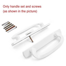 DECEBALUS 3-15/16" H.C., Sliding Patio Door Handle Set with Zinc Diecast, Offset Thumbturn, Fits Door Thickness from 1-3/8" to 2" (DCSM-2200)