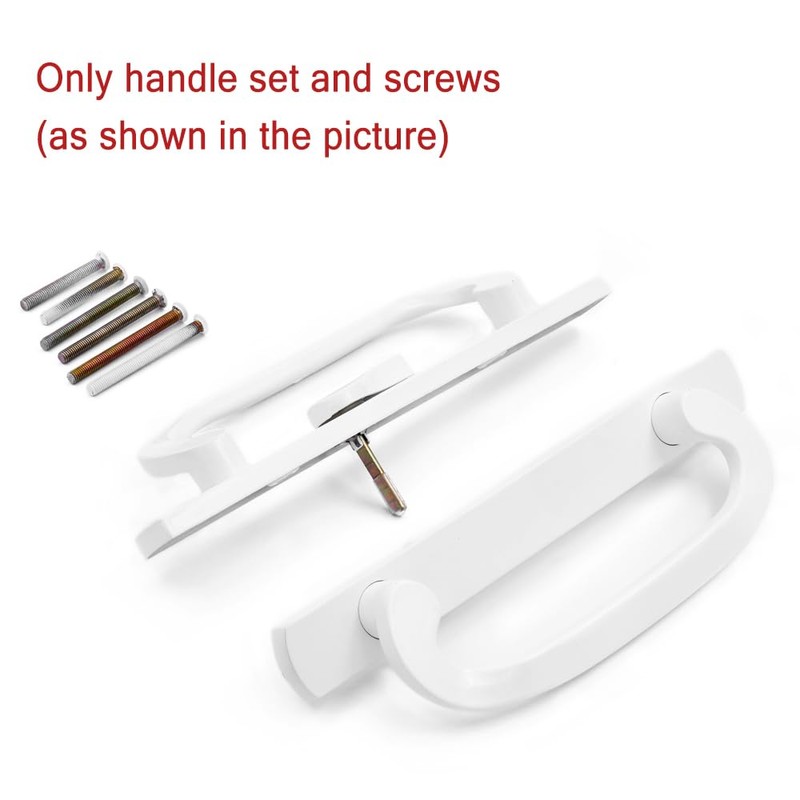 DECEBALUS 3-15/16" H.C., Sliding Patio Door Handle Set with Zinc