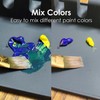 Acopelo Paint Brush Holder Set, Portable Silicone Stands with 4