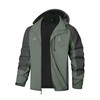TEZO TEZO Mens Rain Jacket Waterproof with Hooded Hiking Coat