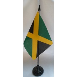 Pack of 12 Jamaica Jamaican 4" x 6" Desktop Table Flags With Sticks & Bases