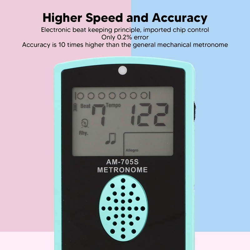 Electronic Metronome Rechargeable High Accuracy Universal Digital Metronome for Guitar