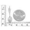Large Spoon Pendant Charm .925 Sterling Silver