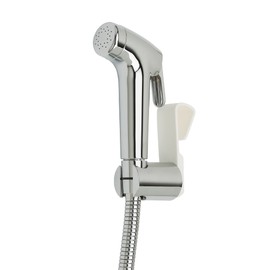 Brondell PS-91C PureSpa Essential Handheld Bidet Sprayer for Toilets, Includes Spiral Metal Hose and Holster, Ambient Temperature, Polished Chrome