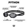 arena Unisex Training Wettkampf Schwimmbrille Python (UV-Schutz, Anti-Fog Beschichtung, Harte