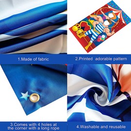 Carnival Circus Party Decorations Carnival Party Banners Carnival Photo Door Banner Backdrop Props, Large Fabric Photo Door Banner for Carnival Circus (Hercules)