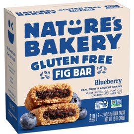 Nature’s Bakery Gluten Free Fig Bars, Blueberry, Real Fruit, Vegan, Non-GMO, Snack Bar, 1 Box With 6 Twin Packs (6 Twin Packs)