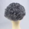 Salt and Pepper Afro Toupee for Men Human Hair Replacement