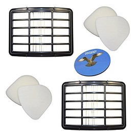HQRP 2-pack Filter Kit compatible with Shark Navigator Lift-Away NV350 NV352 NV356E NV370 Upright Vacuum Cleaner, XFF350 XHF350 (HEPA + Foam & Felt) Replacement