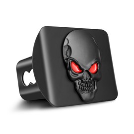 OGYE Metal Skull 3D Emblem Hitch Cover Fits 2" Receivers(with 5/8" Pin Dia Anti-Theft Trailer Hitch Lock)