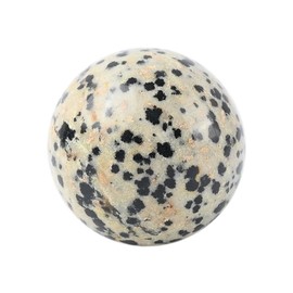 Pandiui23 Ball (Natural Polished Dalmatian Jasper, Polished Crystal with Energy Properties, Polished Sphere, Polished Stone, Crystal Ball (Dalmatian Jasper, 3CM)
