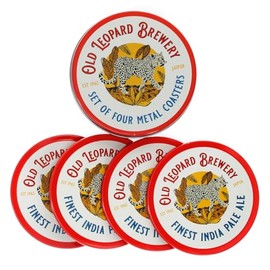 Metal coasters - Old Leopard Brewery (set of 4)