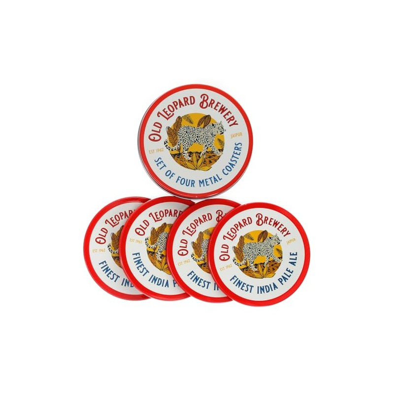 Metal coasters - Old Leopard Brewery (set of 4)