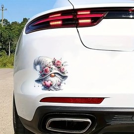 Christmas Heart Snata Gnome Floral PVC Vinyl Car Decals Stickers Waterproof Self-Adhesive Decals for Cars, Laptops, Trucks, Motorcycles Wall Window Luggage Scratch Cover Door Decor Sticker
